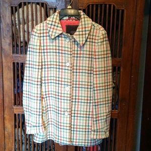 Coach Tattersall Tweed peacoat S